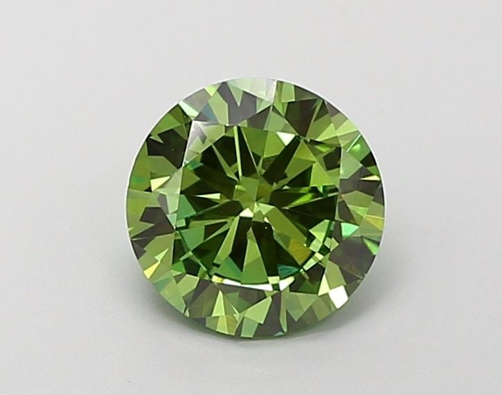 Loose Diamond - ROUND 1.26ct Fancy Vivid Green VS1: Loose Diamond - ROUND 1.26ct Fancy Vivid Green VS1 Source: This is a real non-mined Diamond that has been grown in a lab Shape: ROUND Carats: 1.26 Color: Fancy Vivid Green Certification: IGI Video: