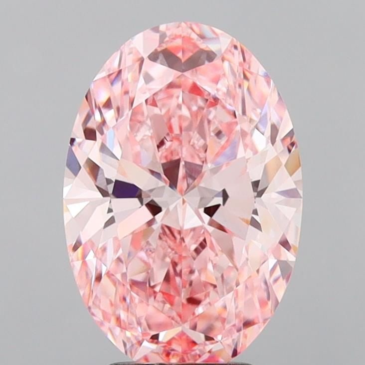 Loose Diamond - OVAL 3.95ct Fancy Vivid Pink VVS2: Loose Diamond - OVAL 3.95ct Fancy Vivid Pink VVS2 Source: This is a real non-mined Diamond that has been grown in a lab Shape: OVAL Carats: 3.95 Color: Fancy Vivid Pink Certification: IGI Video: