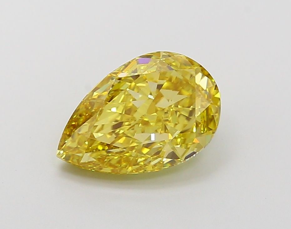 Loose Diamond - PEAR 2.4ct Fancy Intense Yellow VS1: Loose Diamond - PEAR 2.4ct Fancy Intense Yellow VS1 Source: This is a real non-mined Diamond that has been grown in a lab Shape: PEAR Carats: 2.4 Color: Fancy Intense Yellow Certification: IGI Video: