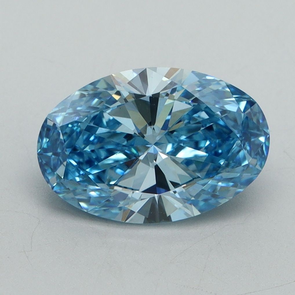 Loose Diamond - OVAL 2.19ct Fancy Vivid Blue VS2: Loose Diamond - OVAL 2.19ct Fancy Vivid Blue VS2 Source: This is a real non-mined Diamond that has been grown in a lab Shape: OVAL Carats: 2.19 Color: Fancy Vivid Blue Certification: IGI Video: