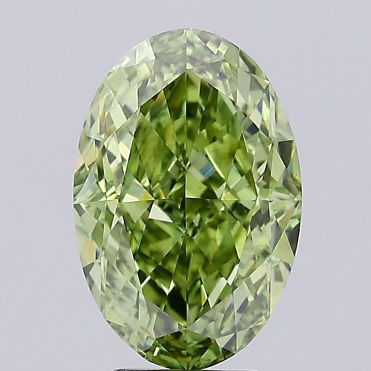 Loose Diamond - OVAL 6.51ct Fancy Vivid Green VS2: Loose Diamond - OVAL 6.51ct Fancy Vivid Green VS2 Source: This is a real non-mined Diamond that has been grown in a lab Shape: OVAL Carats: 6.51 Color: Fancy Vivid Green Certification: IGI Video: