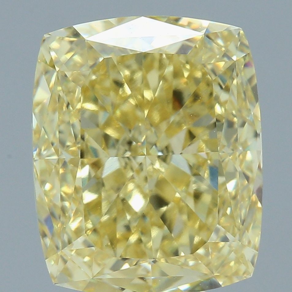 Loose Diamond - CUSHION MODIFIED 8.0ct Fancy Intense Yellow VVS2: Loose Diamond - CUSHION MODIFIED 8.0ct Fancy Intense Yellow VVS2 Source: This is a real non-mined Diamond that has been grown in a lab Shape: CUSHION MODIFIED Carats: 8.0 Color: Fancy Intense Yellow C