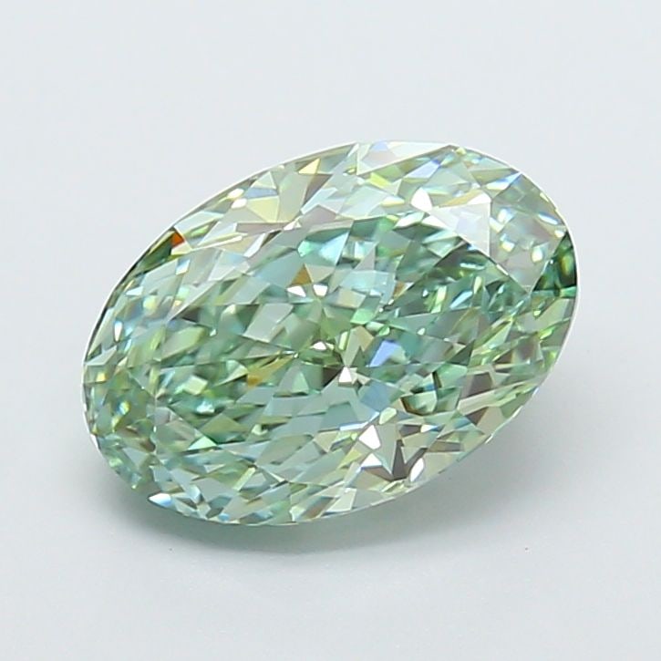 Loose Diamond - OVAL 4.03ct Fancy Vivid Green VVS2: Loose Diamond - OVAL 4.03ct Fancy Vivid Green VVS2 Source: This is a real non-mined Diamond that has been grown in a lab Shape: OVAL Carats: 4.03 Color: Fancy Vivid Green Certification: IGI Video: