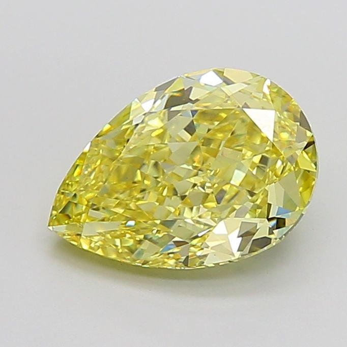 Loose Diamond - PEAR 5.09ct Fancy Vivid Yellow VS1: Loose Diamond - PEAR 5.09ct Fancy Vivid Yellow VS1 Source: This is a real non-mined Diamond that has been grown in a lab Shape: PEAR Carats: 5.09 Color: Fancy Vivid Yellow Certification: IGI Video: