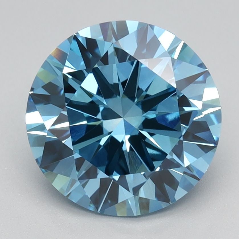 Loose Diamond - ROUND 2.05ct Fancy Vivid Blue VVS2: Loose Diamond - ROUND 2.05ct Fancy Vivid Blue VVS2 Source: This is a real non-mined Diamond that has been grown in a lab Shape: ROUND Carats: 2.05 Color: Fancy Vivid Blue Certification: IGI Video: