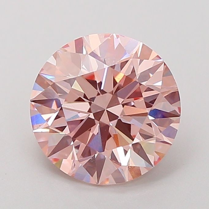 Ideal Loose Diamond - ROUND 2.07ct Fancy Pink VS1: Ideal Loose Diamond - ROUND 2.07ct Fancy Pink VS1 Source: This is a real non-mined Diamond that has been grown in a lab Shape: ROUND Carats: 2.07 Color: Fancy Pink Certification: IGI Video: