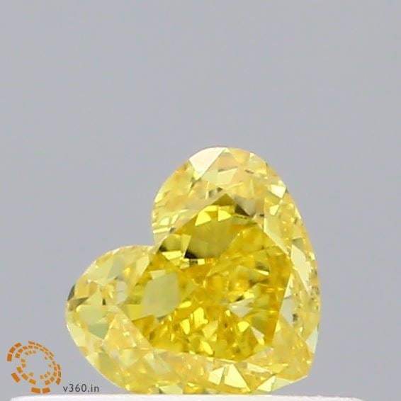 Loose Diamond - HEART 0.29ct Fancy Vivid Yellow VVS2: Loose Diamond - HEART 0.29ct Fancy Vivid Yellow VVS2 Source: This is a real non-mined Diamond that has been grown in a lab Shape: HEART Carats: 0.29 Color: Fancy Vivid Yellow Certification: IGI Video: