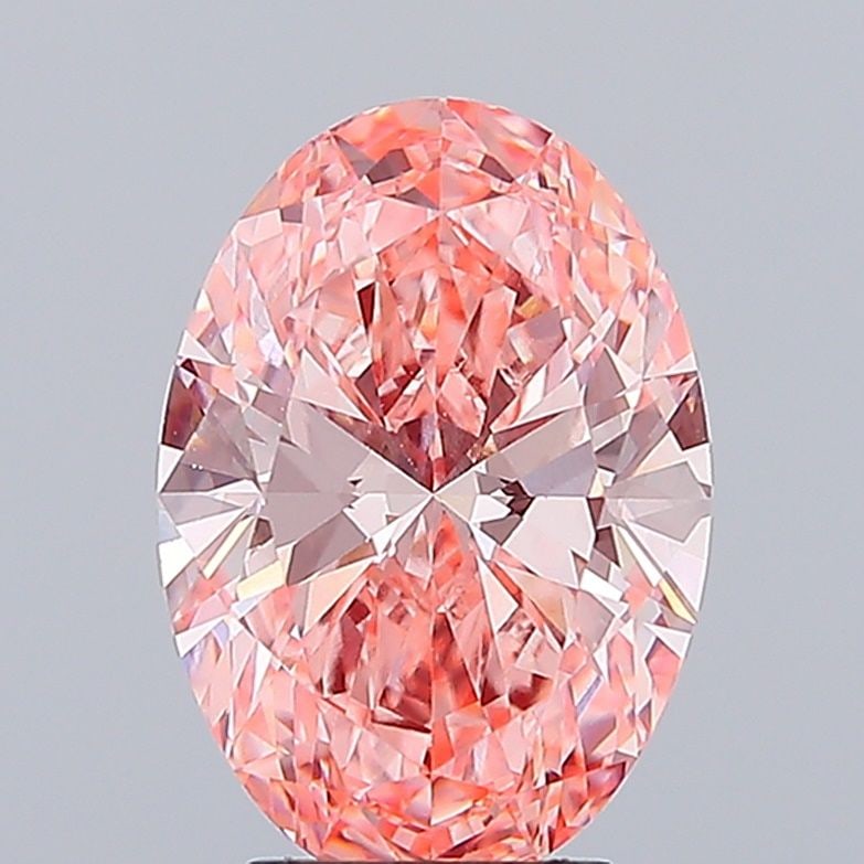 Loose Diamond - OVAL 4.0ct Fancy Vivid Pink VVS2: Loose Diamond - OVAL 4.0ct Fancy Vivid Pink VVS2 Source: This is a real non-mined Diamond that has been grown in a lab Shape: OVAL Carats: 4.0 Color: Fancy Vivid Pink Certification: IGI Video:
