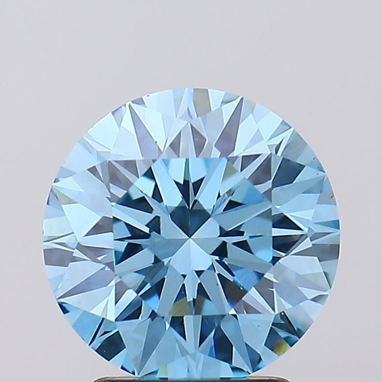Ideal Loose Diamond - ROUND 2.52ct Fancy Vivid Blue VS1: Ideal Loose Diamond - ROUND 2.52ct Fancy Vivid Blue VS1 Source: This is a real non-mined Diamond that has been grown in a lab Shape: ROUND Carats: 2.52 Color: Fancy Vivid Blue Certification: IGI Video