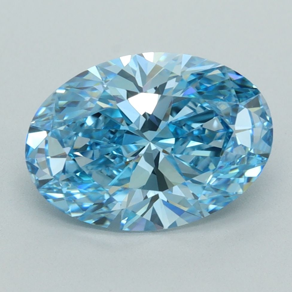 Loose Diamond - OVAL 3.02ct Fancy Vivid Blue VVS2: Loose Diamond - OVAL 3.02ct Fancy Vivid Blue VVS2 Source: This is a real non-mined Diamond that has been grown in a lab Shape: OVAL Carats: 3.02 Color: Fancy Vivid Blue Certification: IGI Video:
