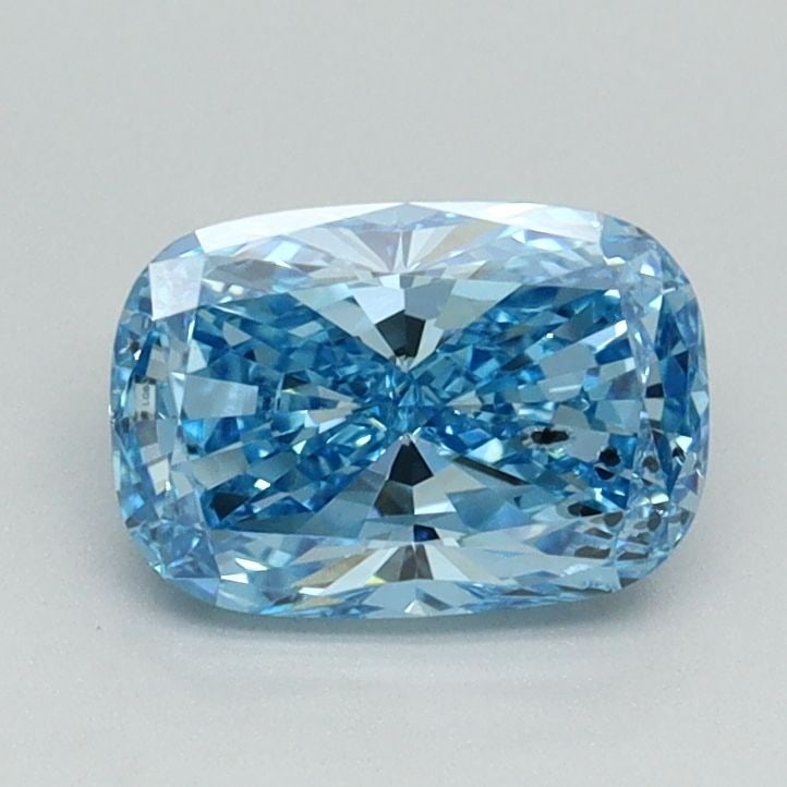 Loose Diamond - CUSHION BRILLIANT 1.01ct Fancy Vivid Blue SI1: Loose Diamond - CUSHION BRILLIANT 1.01ct Fancy Vivid Blue SI1 Source: This is a real non-mined Diamond that has been grown in a lab Shape: CUSHION BRILLIANT Carats: 1.01 Color: Fancy Vivid Blue Certif