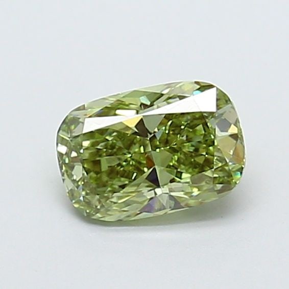Loose Diamond - CUSHION BRILLIANT 1.04ct Fancy Green VS1: Loose Diamond - CUSHION BRILLIANT 1.04ct Fancy Green VS1 Source: This is a real non-mined Diamond that has been grown in a lab Shape: CUSHION BRILLIANT Carats: 1.04 Color: Fancy Green Certification: