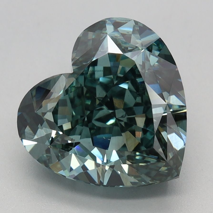 Loose Diamond - HEART 3.03ct Fancy Vivid Green VVS2: Loose Diamond - HEART 3.03ct Fancy Vivid Green VVS2 Source: This is a real non-mined Diamond that has been grown in a lab Shape: HEART Carats: 3.03 Color: Fancy Vivid Green Certification: IGI Video: