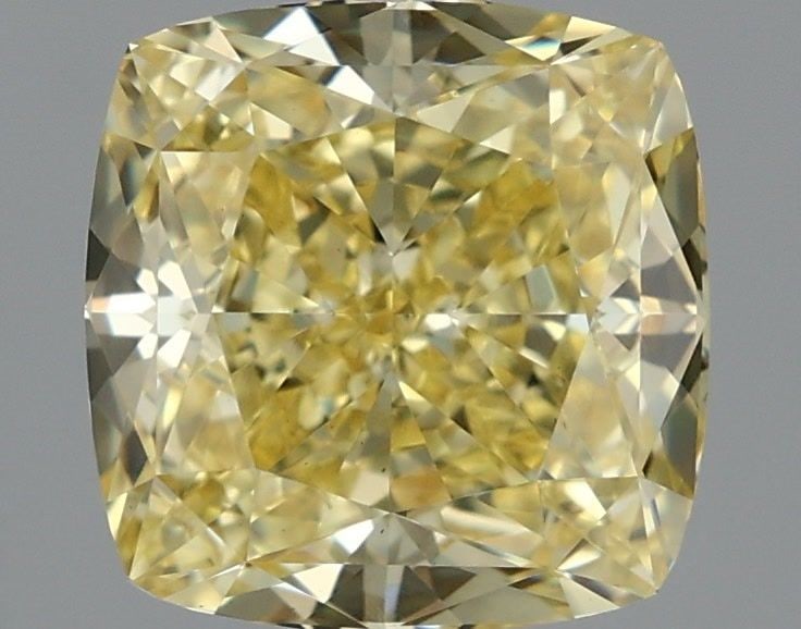 Loose Diamond - CUSHION MODIFIED 2.58ct Fancy Intense Yellow VS1: Loose Diamond - CUSHION MODIFIED 2.58ct Fancy Intense Yellow VS1 Source: This is a real non-mined Diamond that has been grown in a lab Shape: CUSHION MODIFIED Carats: 2.58 Color: Fancy Intense Yellow