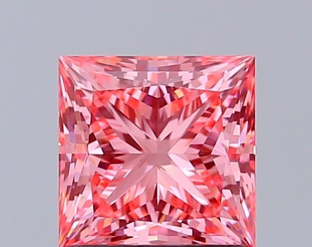 Loose Diamond - PRINCESS 1.52ct Fancy Vivid Pink VVS2: Loose Diamond - PRINCESS 1.52ct Fancy Vivid Pink VVS2 Source: This is a real non-mined Diamond that has been grown in a lab Shape: PRINCESS Carats: 1.52 Color: Fancy Vivid Pink Certification: IGI Vide