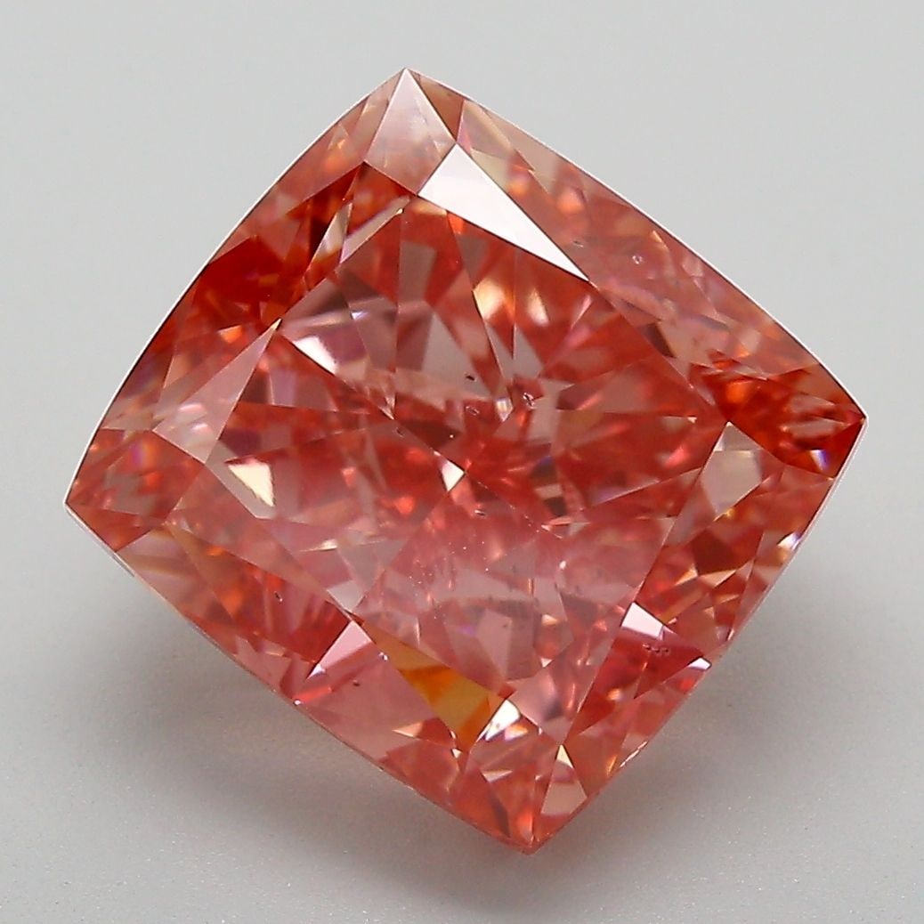 Loose Diamond - CUSHION BRILLIANT 7.67ct Fancy Vivid Pink VS2: Loose Diamond - CUSHION BRILLIANT 7.67ct Fancy Vivid Pink VS2 Source: This is a real non-mined Diamond that has been grown in a lab Shape: CUSHION BRILLIANT Carats: 7.67 Color: Fancy Vivid Pink Certif