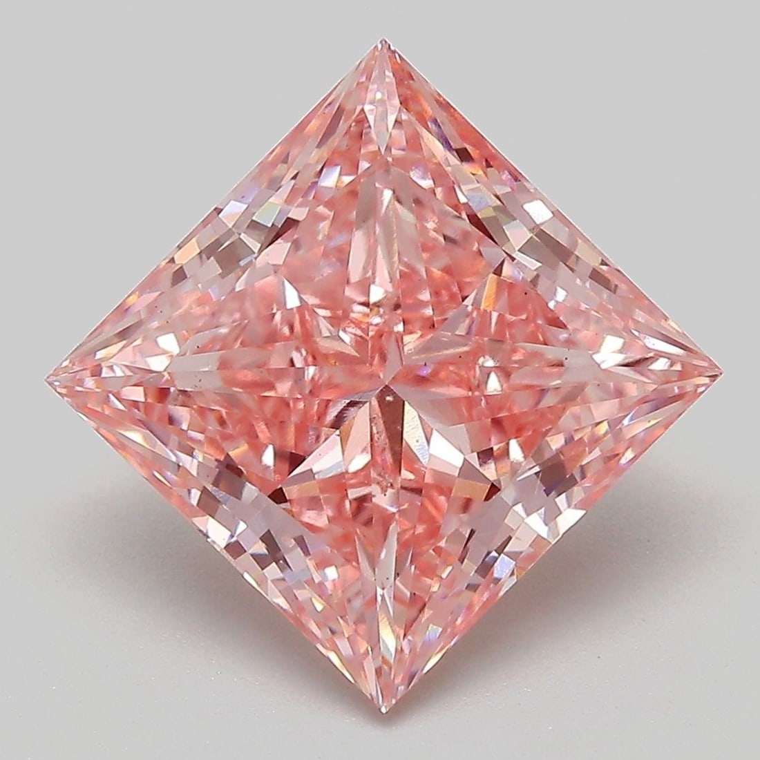 Loose Diamond - PRINCESS 5.97ct Fancy Vivid Pink VS2: Loose Diamond - PRINCESS 5.97ct Fancy Vivid Pink VS2 Source: This is a real non-mined Diamond that has been grown in a lab Shape: PRINCESS Carats: 5.97 Color: Fancy Vivid Pink Certification: IGI
