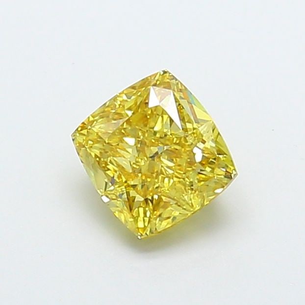 Loose Diamond - CUSHION MODIFIED 1.8ct Fancy Vivid Yellow VS2: Loose Diamond - CUSHION MODIFIED 1.8ct Fancy Vivid Yellow VS2 Source: This is a real non-mined Diamond that has been grown in a lab Shape: CUSHION MODIFIED Carats: 1.8 Color: Fancy Vivid Yellow Certif