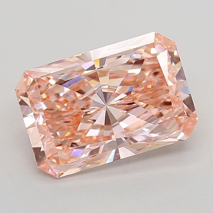 Loose Diamond - RADIANT 5.77ct Fancy Vivid Pink VS1: Loose Diamond - RADIANT 5.77ct Fancy Vivid Pink VS1 Source: This is a real non-mined Diamond that has been grown in a lab Shape: RADIANT Carats: 5.77 Color: Fancy Vivid Pink Certification: IGI Video: