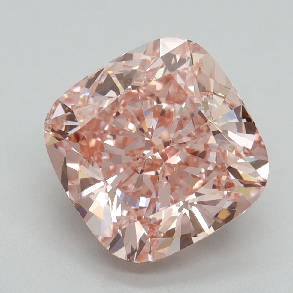 Loose Diamond - CUSHION BRILLIANT 4.03ct Fancy Vivid Pink VVS2: Loose Diamond - CUSHION BRILLIANT 4.03ct Fancy Vivid Pink VVS2 Source: This is a real non-mined Diamond that has been grown in a lab Shape: CUSHION BRILLIANT Carats: 4.03 Color: Fancy Vivid Pink Certi