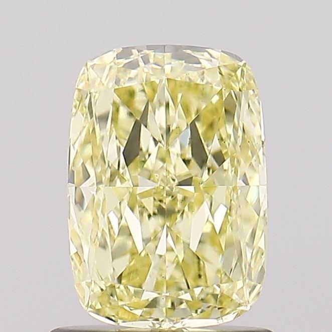 Loose Diamond - CUSHION MODIFIED 1.06ct Fancy Yellow VS1: Loose Diamond - CUSHION MODIFIED 1.06ct Fancy Yellow VS1 Source: This is a real non-mined Diamond that has been grown in a lab Shape: CUSHION MODIFIED Carats: 1.06 Color: Fancy Yellow Certification: I