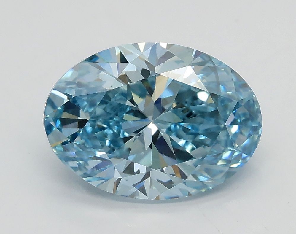Loose Diamond - OVAL 2.3ct Fancy Vivid Blue VS2: Loose Diamond - OVAL 2.3ct Fancy Vivid Blue VS2 Source: This is a real non-mined Diamond that has been grown in a lab Shape: OVAL Carats: 2.3 Color: Fancy Vivid Blue Certification: IGI Video: