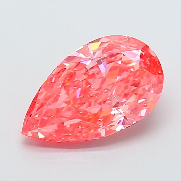 Loose Diamond - PEAR 3.05ct Fancy Vivid Pink VVS2: Loose Diamond - PEAR 3.05ct Fancy Vivid Pink VVS2 Source: This is a real non-mined Diamond that has been grown in a lab Shape: PEAR Carats: 3.05 Color: Fancy Vivid Pink Certification: IGI Video: