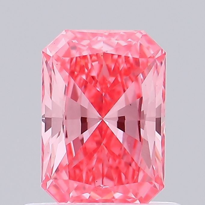 Loose Diamond - RADIANT 0.72ct Fancy Vivid Pink VS1: Loose Diamond - RADIANT 0.72ct Fancy Vivid Pink VS1 Source: This is a real non-mined Diamond that has been grown in a lab Shape: RADIANT Carats: 0.72 Color: Fancy Vivid Pink Certification: IGI Video: