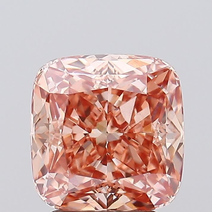 Loose Diamond - CUSHION MODIFIED 3.09ct Fancy Intense Brownish Pink VVS2: Loose Diamond - CUSHION MODIFIED 3.09ct Fancy Intense Brownish Pink VVS2 Source: This is a real non-mined Diamond that has been grown in a lab Shape: CUSHION MODIFIED Carats: 3.09 Color: Fancy