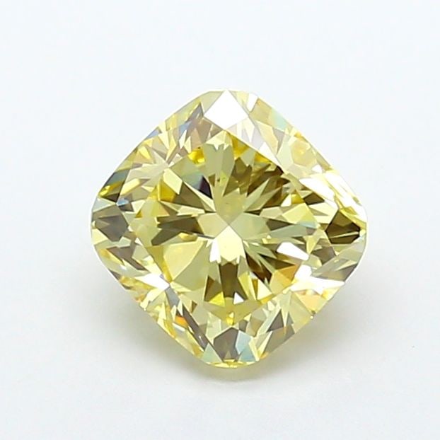 Loose Diamond - CUSHION MODIFIED 2.01ct Fancy Light Yellow VS1: Loose Diamond - CUSHION MODIFIED 2.01ct Fancy Light Yellow VS1 Source: This is a real non-mined Diamond that has been grown in a lab Shape: CUSHION MODIFIED Carats: 2.01 Color: Fancy Light Yellow Cert