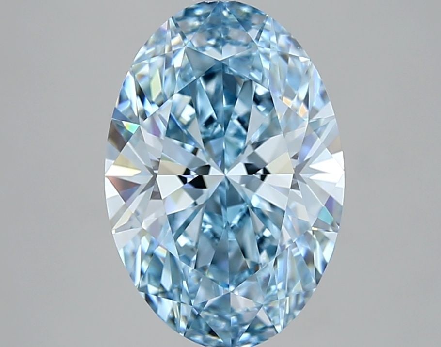 Loose Diamond - OVAL 3.08ct Fancy Vivid Blue VVS2: Loose Diamond - OVAL 3.08ct Fancy Vivid Blue VVS2 Source: This is a real non-mined Diamond that has been grown in a lab Shape: OVAL Carats: 3.08 Color: Fancy Vivid Blue Certification: IGI Video: