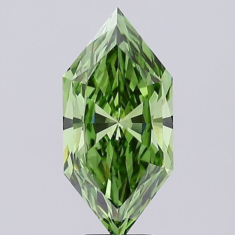 Loose Diamond - HEXAGONAL 6.1ct Fancy Vivid Green VS1 (1 of 1)
