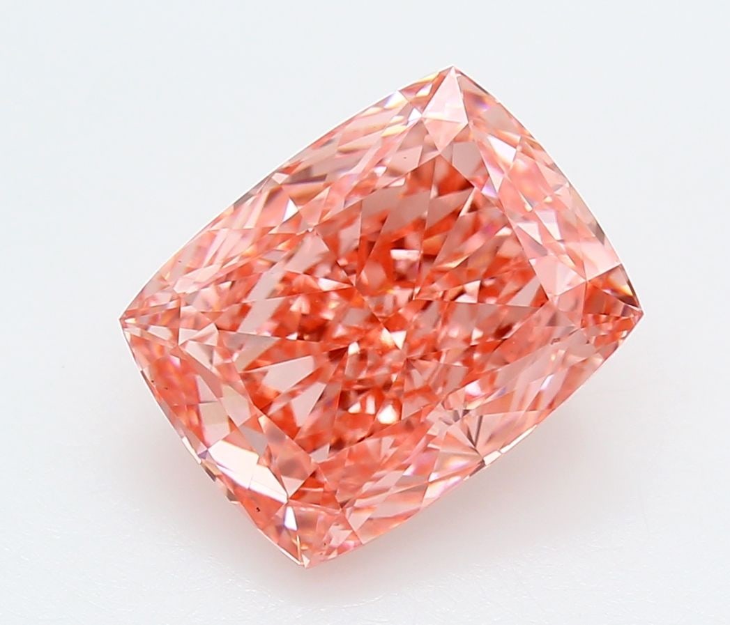 Loose Diamond - CUSHION MODIFIED 5.04ct Fancy Vivid Pink VVS2: Loose Diamond - CUSHION MODIFIED 5.04ct Fancy Vivid Pink VVS2 Source: This is a real non-mined Diamond that has been grown in a lab Shape: CUSHION MODIFIED Carats: 5.04 Color: Fancy Vivid Pink Certifi