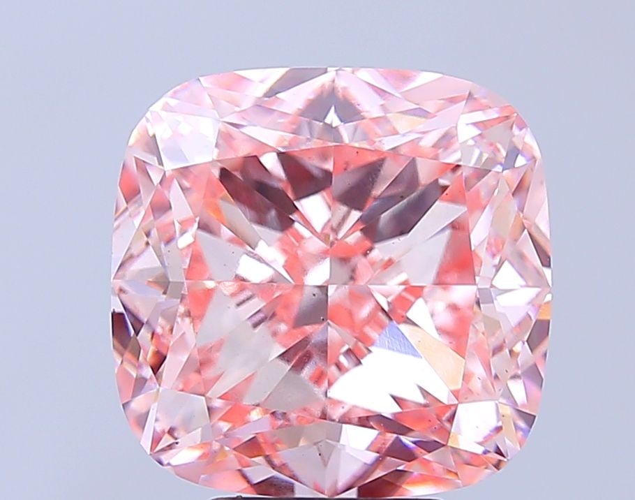 Loose Diamond - CUSHION MODIFIED 8.11ct Fancy Vivid Pink VS2: Loose Diamond - CUSHION MODIFIED 8.11ct Fancy Vivid Pink VS2 Source: This is a real non-mined Diamond that has been grown in a lab Shape: CUSHION MODIFIED Carats: 8.11 Color: Fancy Vivid Pink Certific