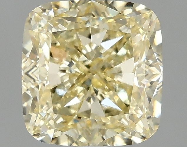 Loose Diamond - CUSHION MODIFIED 2.1ct Fancy Yellow VVS2: Loose Diamond - CUSHION MODIFIED 2.1ct Fancy Yellow VVS2 Source: This is a real non-mined Diamond that has been grown in a lab Shape: CUSHION MODIFIED Carats: 2.1 Color: Fancy Yellow Certification: