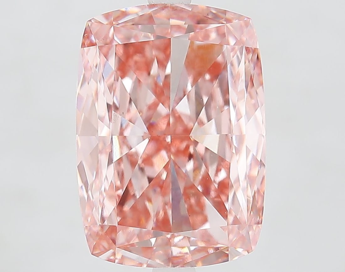 Loose Diamond - CUSHION MODIFIED 7.63ct Fancy Vivid Pink VS1: Loose Diamond - CUSHION MODIFIED 7.63ct Fancy Vivid Pink VS1 Source: This is a real non-mined Diamond that has been grown in a lab Shape: CUSHION MODIFIED Carats: 7.63 Color: Fancy Vivid Pink Certific