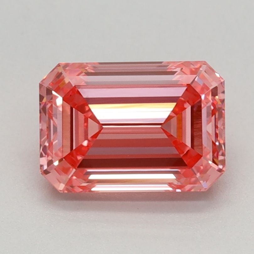 Loose Diamond - EMERALD 1.21ct Fancy Vivid Pink VVS2: Loose Diamond - EMERALD 1.21ct Fancy Vivid Pink VVS2 Source: This is a real non-mined Diamond that has been grown in a lab Shape: EMERALD Carats: 1.21 Color: Fancy Vivid Pink Certification: IGI Video:
