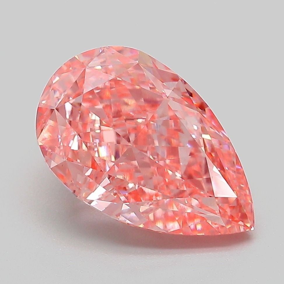 Loose Diamond - PEAR 3.66ct Fancy Vivid Pink VS1: Loose Diamond - PEAR 3.66ct Fancy Vivid Pink VS1 Source: This is a real non-mined Diamond that has been grown in a lab Shape: PEAR Carats: 3.66 Color: Fancy Vivid Pink Certification: IGI Video: