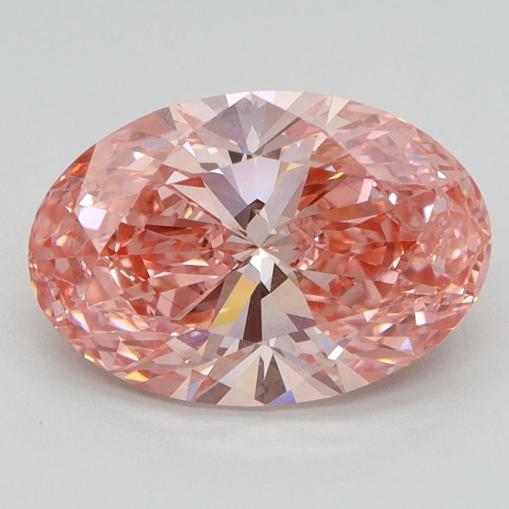 Loose Diamond - OVAL 3.27ct Fancy Vivid Pink VS1: Loose Diamond - OVAL 3.27ct Fancy Vivid Pink VS1 Source: This is a real non-mined Diamond that has been grown in a lab Shape: OVAL Carats: 3.27 Color: Fancy Vivid Pink Certification: IGI Video: