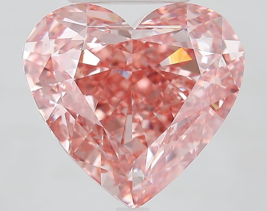 Loose Diamond - HEART 10.03ct Fancy Vivid Pink VS1: Loose Diamond - HEART 10.03ct Fancy Vivid Pink VS1 Source: This is a real non-mined Diamond that has been grown in a lab Shape: HEART Carats: 10.03 Color: Fancy Vivid Pink Certification: IGI Video: