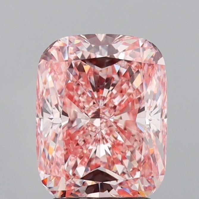 Loose Diamond - CUSHION MODIFIED 2.54ct Fancy Intense Pink VS1: Loose Diamond - CUSHION MODIFIED 2.54ct Fancy Intense Pink VS1 Source: This is a real non-mined Diamond that has been grown in a lab Shape: CUSHION MODIFIED Carats: 2.54 Color: Fancy Intense Pink Cert