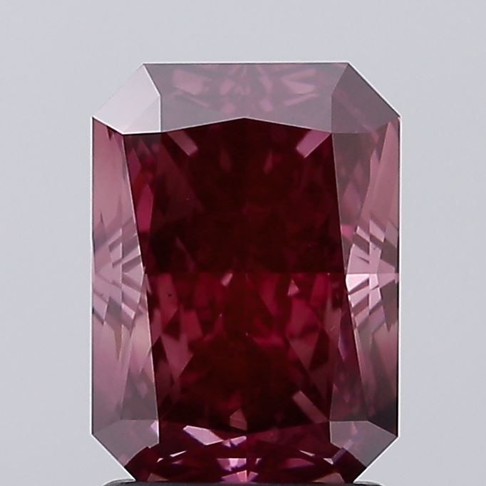 Loose Diamond - RADIANT 2.14ct Fancy Deep Purplish Pink VS1: Loose Diamond - RADIANT 2.14ct Fancy Deep Purplish Pink VS1 Source: This is a real non-mined Diamond that has been grown in a lab Shape: RADIANT Carats: 2.14 Color: Fancy Deep Purplish Pink Certificat