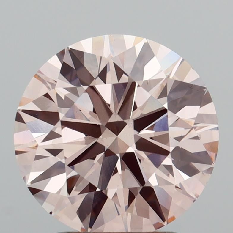 Loose Diamond - ROUND 2.5ct Fancy Brownish Pink VS2: Loose Diamond - ROUND 2.5ct Fancy Brownish Pink VS2 Source: This is a real non-mined Diamond that has been grown in a lab Shape: ROUND Carats: 2.5 Color: Fancy Brownish Pink Certification: IGI Video: