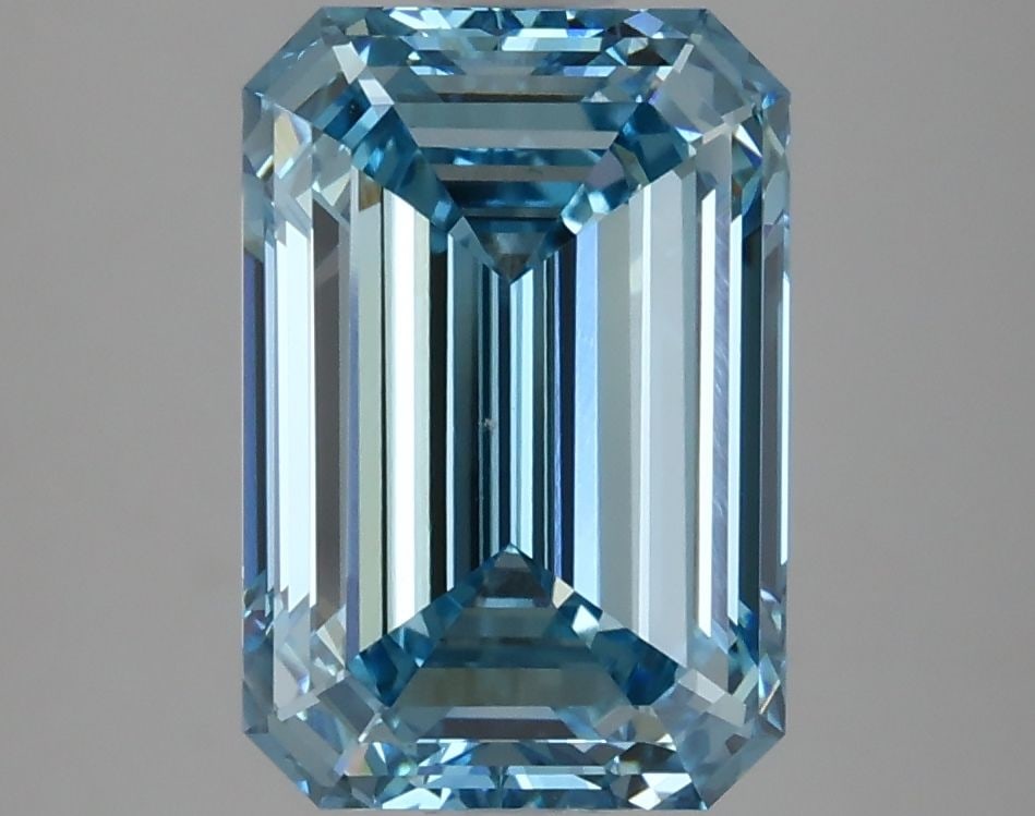 Loose Diamond - EMERALD 3.86ct Fancy Vivid Blue VS2 (1 of 1)