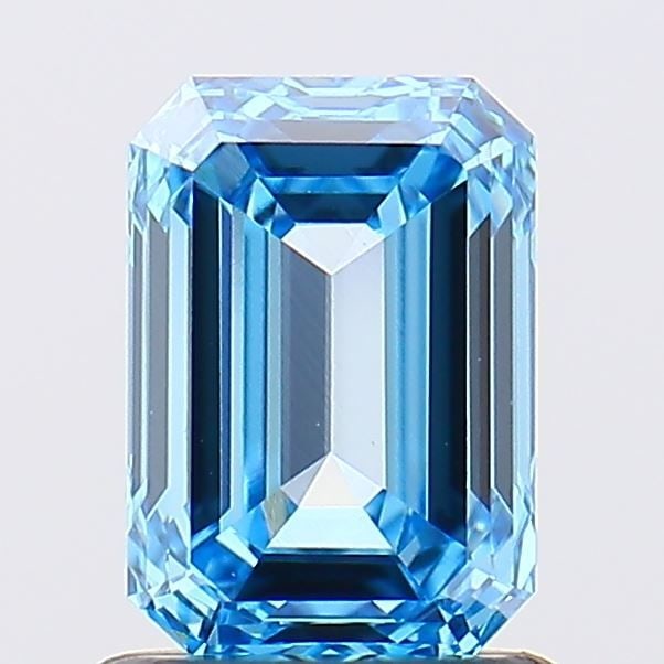 Loose Diamond - EMERALD 1.18ct Fancy Vivid Blue VVS2: Loose Diamond - EMERALD 1.18ct Fancy Vivid Blue VVS2 Source: This is a real non-mined Diamond that has been grown in a lab Shape: EMERALD Carats: 1.18 Color: Fancy Vivid Blue Certification: IGI