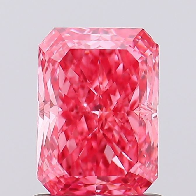 Loose Diamond - RADIANT 1.04ct Fancy Vivid Pink VS2: Loose Diamond - RADIANT 1.04ct Fancy Vivid Pink VS2 Source: This is a real non-mined Diamond that has been grown in a lab Shape: RADIANT Carats: 1.04 Color: Fancy Vivid Pink Certification: IGI