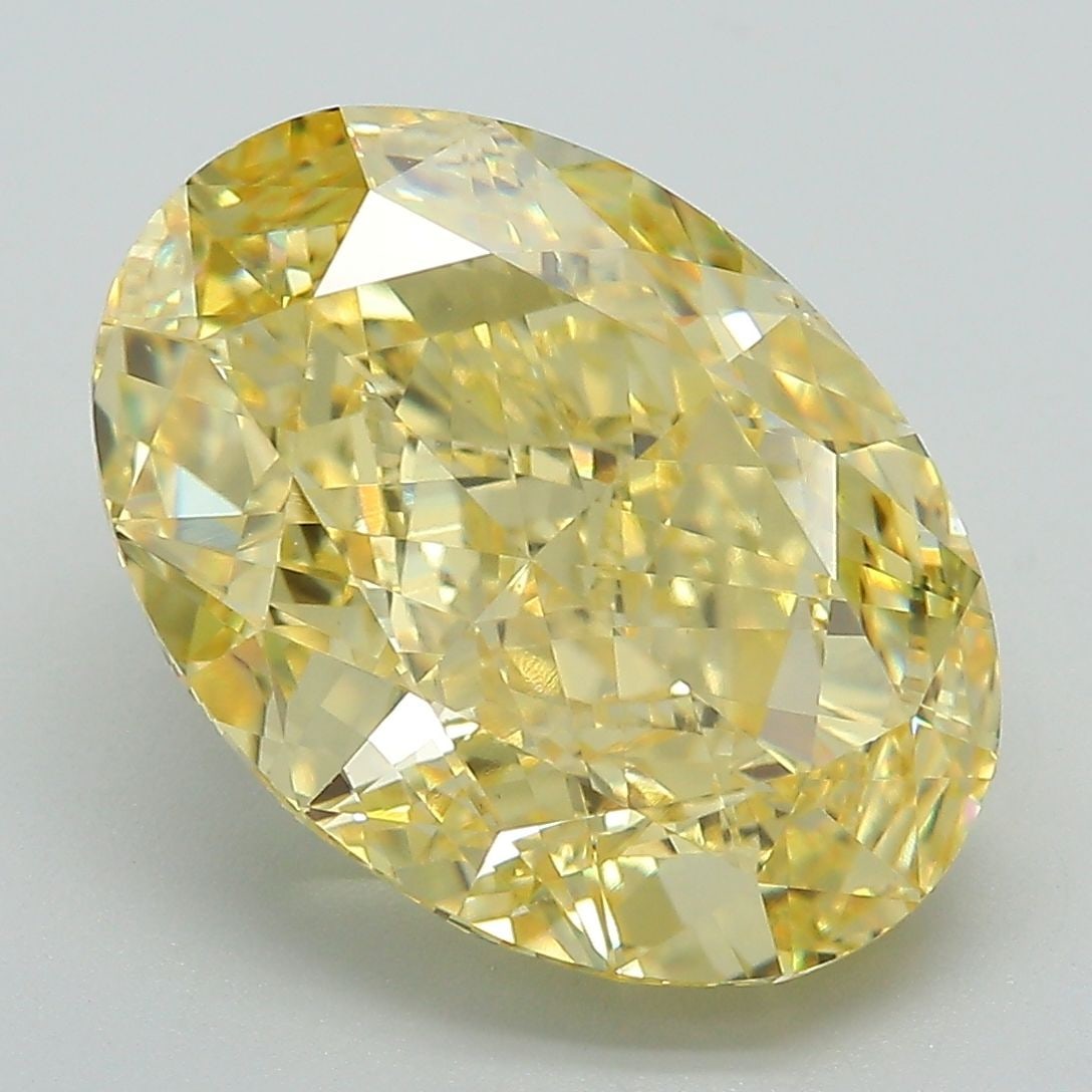 Loose Diamond - OVAL 8.03ct Fancy Vivid Yellow VS1: Loose Diamond - OVAL 8.03ct Fancy Vivid Yellow VS1 Source: This is a real non-mined Diamond that has been grown in a lab Shape: OVAL Carats: 8.03 Color: Fancy Vivid Yellow Certification: IGI Video: