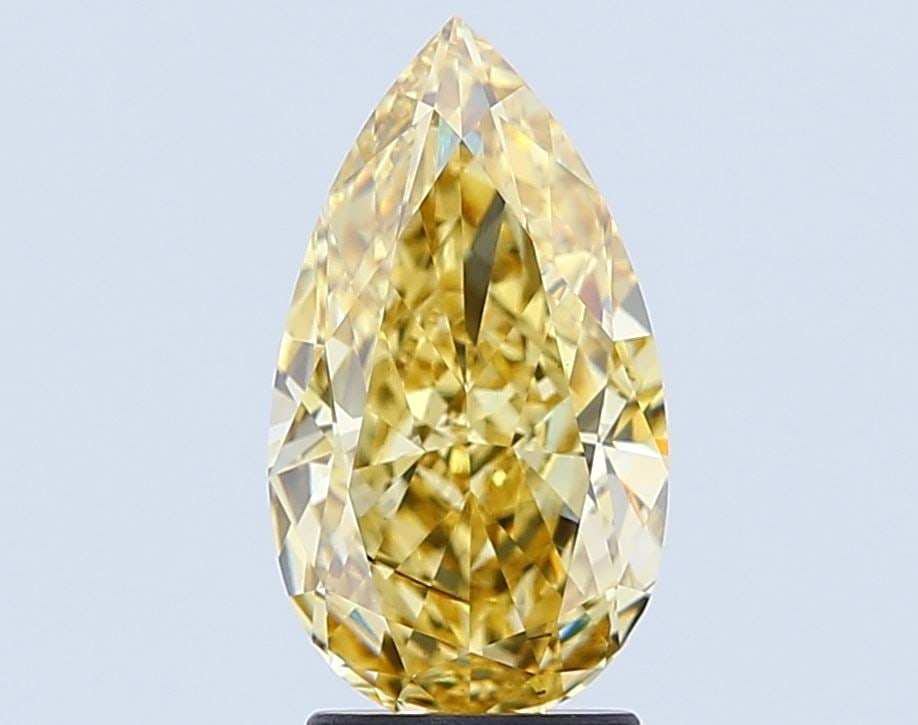 Loose Diamond - PEAR 3.01ct Fancy Vivid Yellow SI1: Loose Diamond - PEAR 3.01ct Fancy Vivid Yellow SI1 Source: This is a real non-mined Diamond that has been grown in a lab Shape: PEAR Carats: 3.01 Color: Fancy Vivid Yellow Certification: IGI Video: