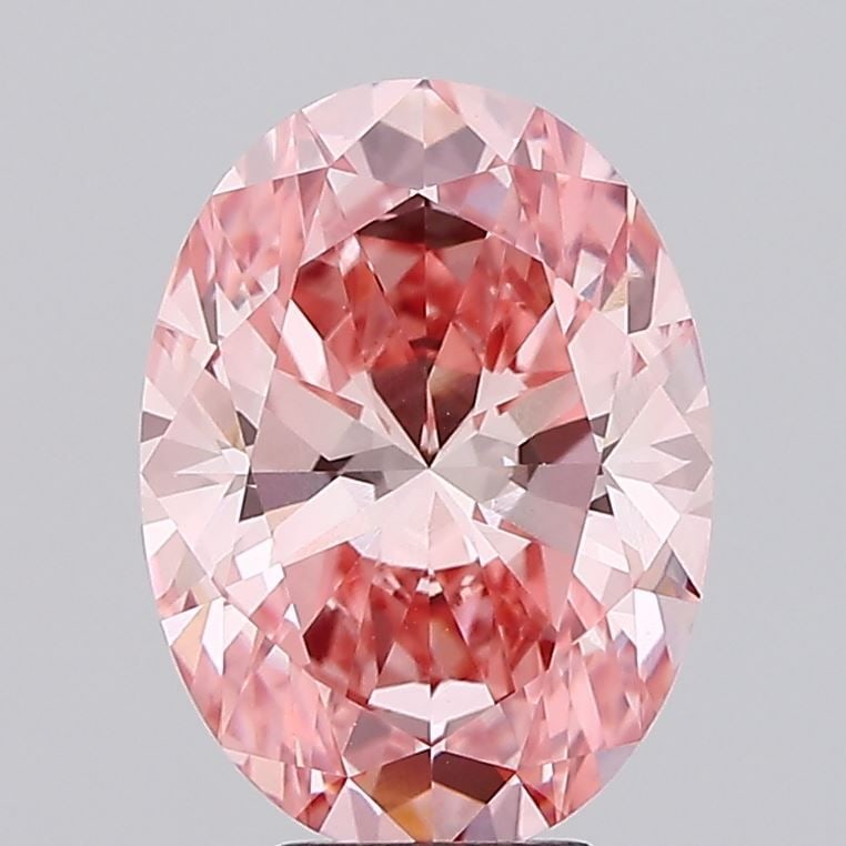 Loose Diamond - OVAL 5.03ct Fancy Vivid Pink VS1: Loose Diamond - OVAL 5.03ct Fancy Vivid Pink VS1 Source: This is a real non-mined Diamond that has been grown in a lab Shape: OVAL Carats: 5.03 Color: Fancy Vivid Pink Certification: IGI Video: