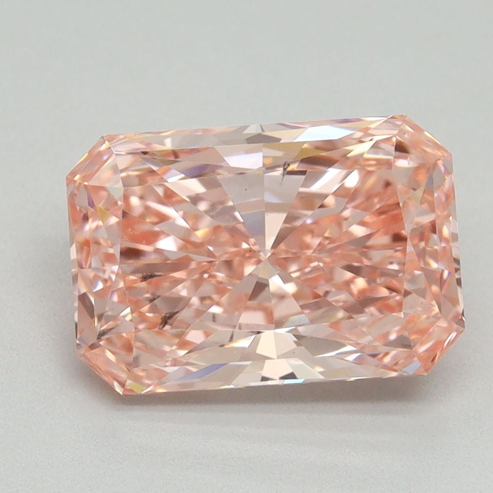 Loose Diamond - RADIANT 3.03ct Fancy Vivid Pink VS2: Loose Diamond - RADIANT 3.03ct Fancy Vivid Pink VS2 Source: This is a real non-mined Diamond that has been grown in a lab Shape: RADIANT Carats: 3.03 Color: Fancy Vivid Pink Certification: IGI Video: